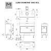 M-Design - plynová krbová vložka - LUNA 1000 CL/CR GAS, rohová - 5,2 kW